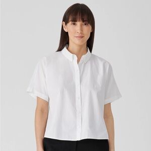 Eileen Fisher washed organic poplin shirt